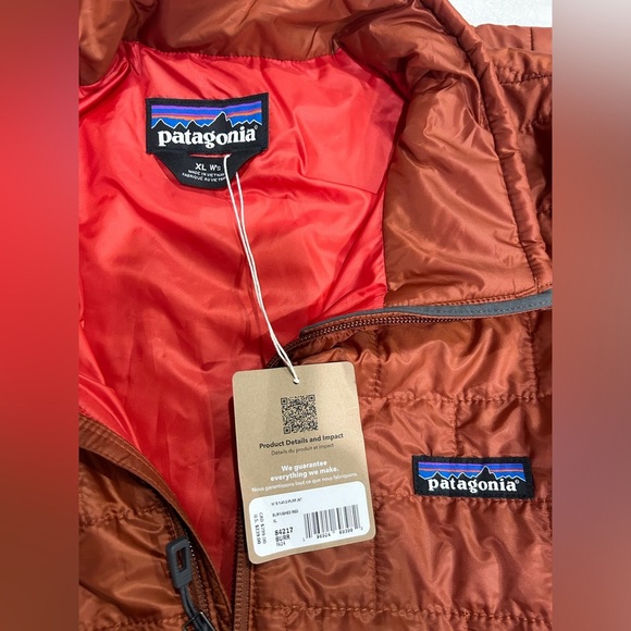 Patagonia Women’s XL Nano Puff Insulated Jacket Burnished Red Puffy NWT - Picture 4 of 10